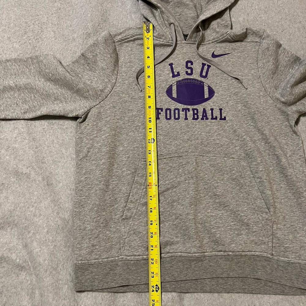 Nike Hoodie Women's Large Gray Pullover Futura LSU Tigers Football Swoosh Logo - Picture 11 of 12